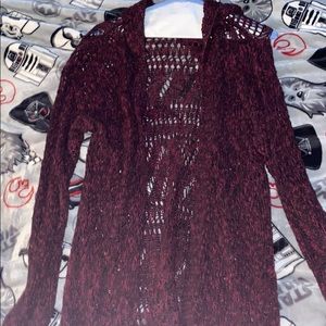 Maroon cardigan